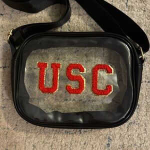 Clear crossbody stadium bag